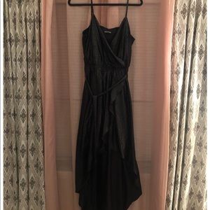 Express; black shimmer dress
